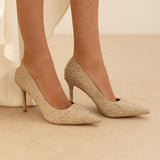 Escarpin Celeste Doré