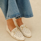 Mocassin Lace Blanc