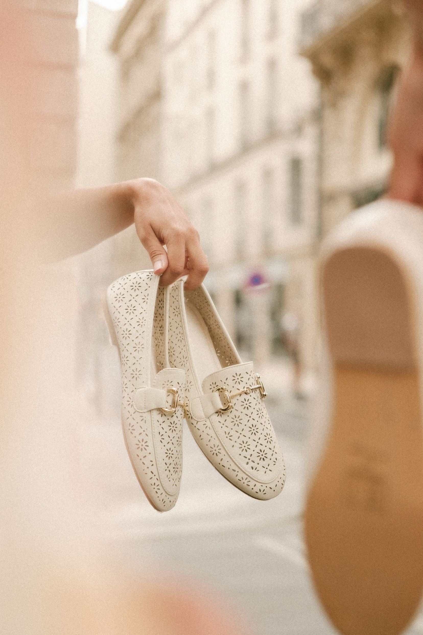 Mocassin Lace Blanc