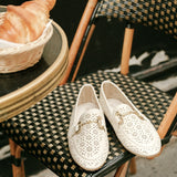 Mocassin Lace Blanc