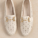 Mocassin Lace Blanc