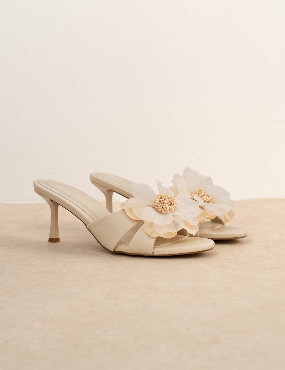 Mule Flora Beige