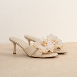 Mule Flora Beige