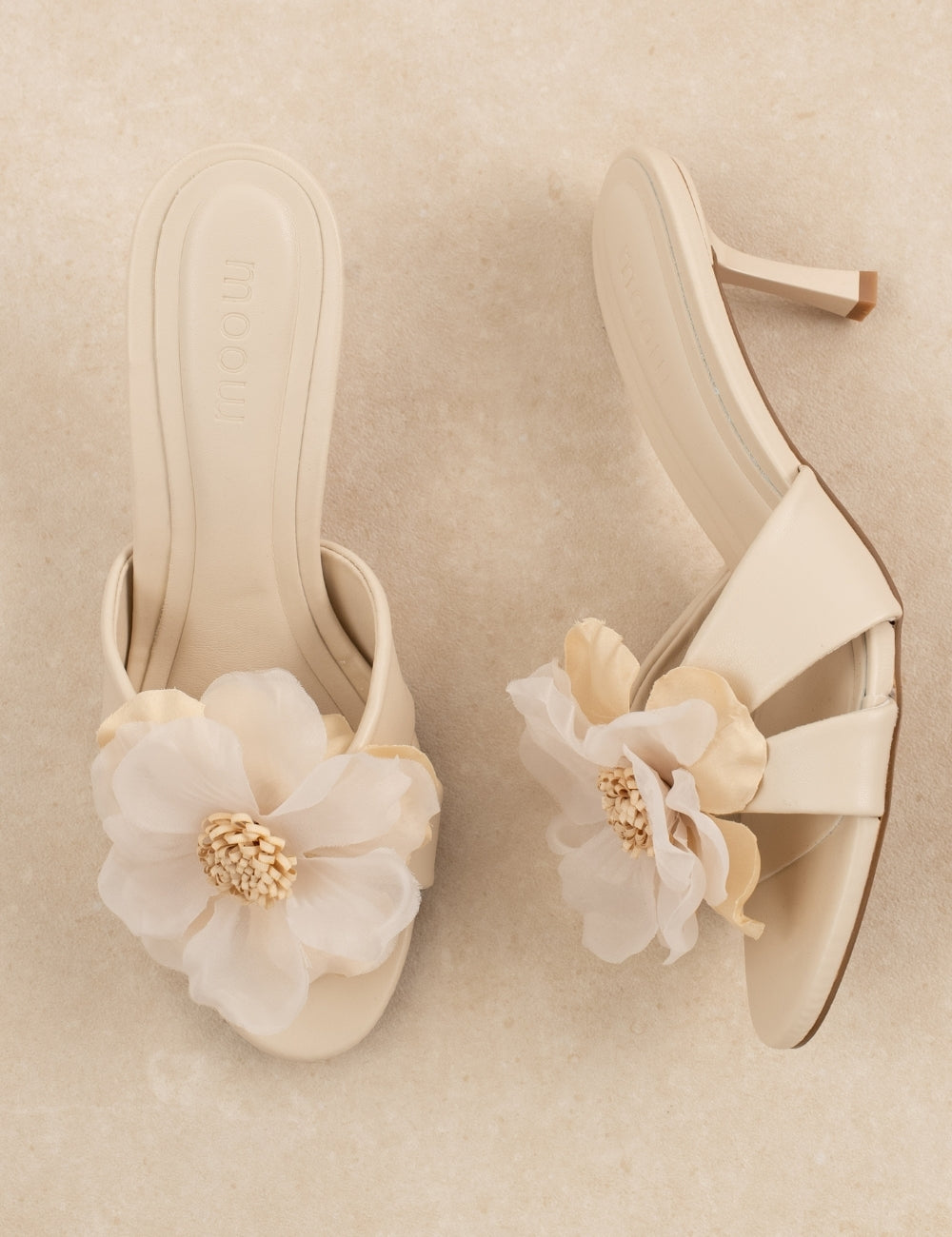 Mule Flora Beige