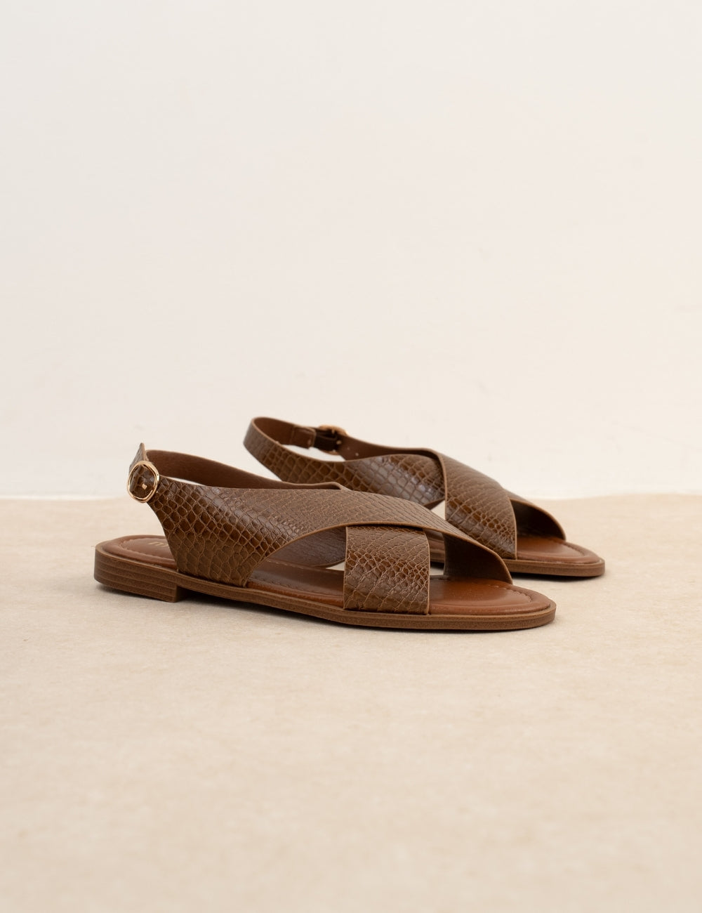 Sandale Cruz Croco Camel