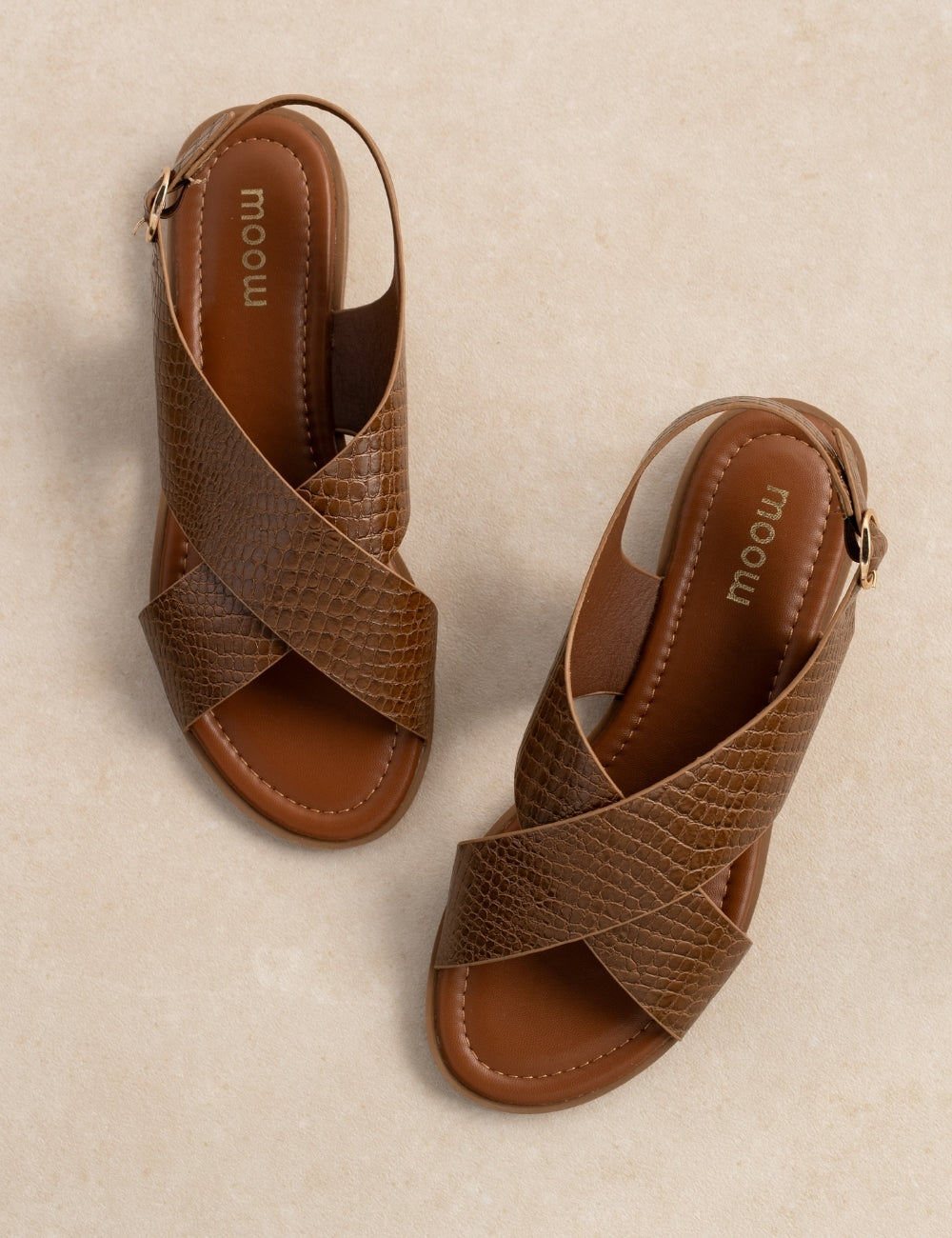 Sandale Cruz Croco Camel