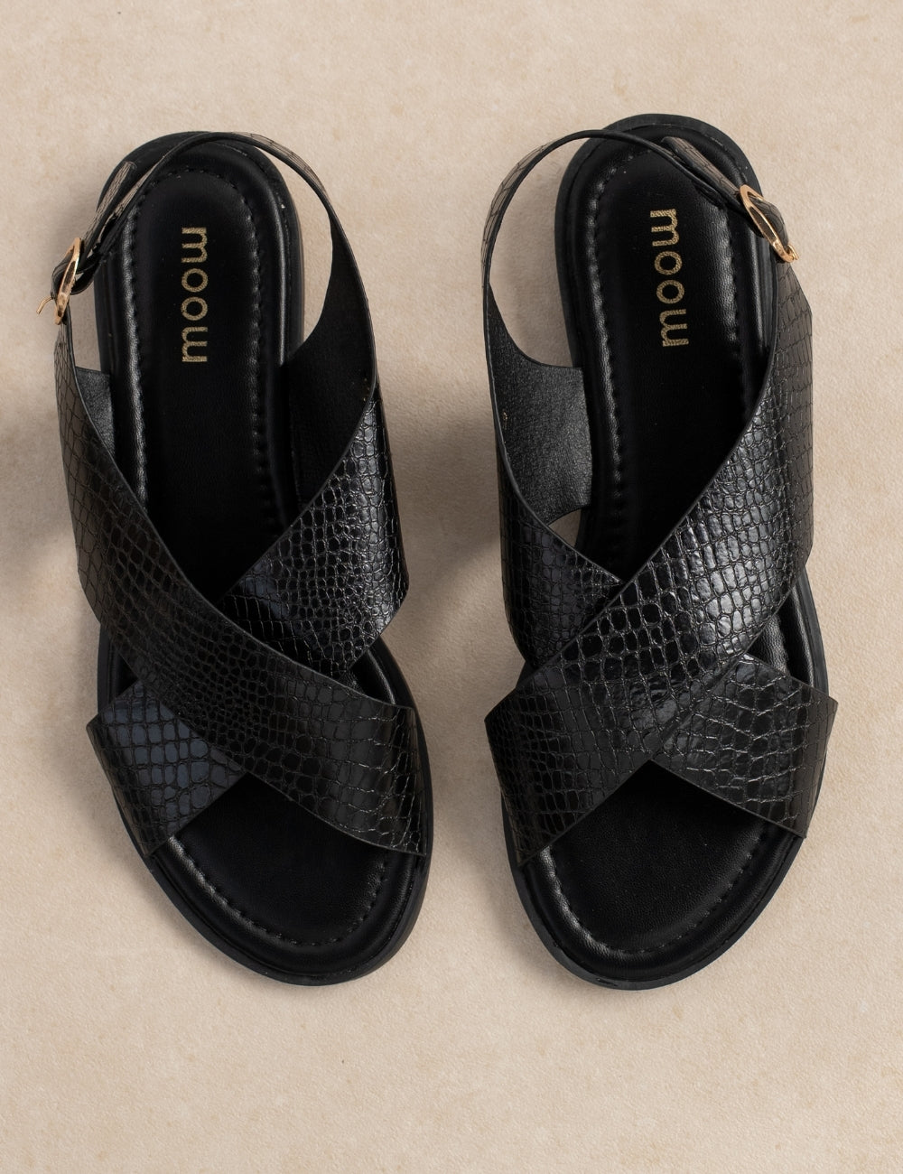 Sandale Cruz Croco Noir