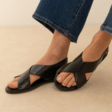 Sandale Cruz Croco Noir