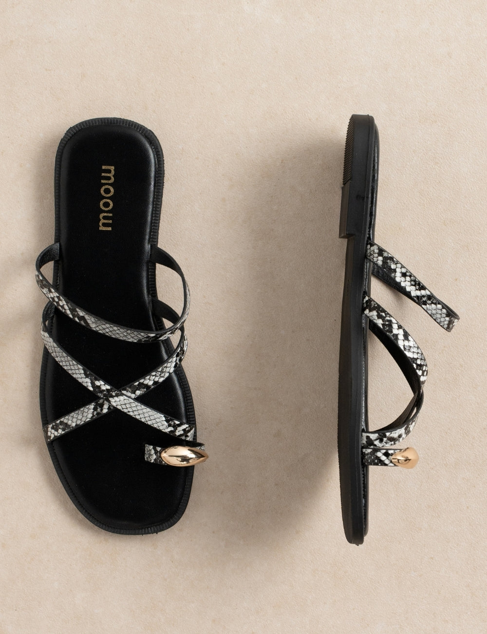 Sandale Riva Noir python