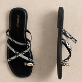 Sandale Riva Noir python
