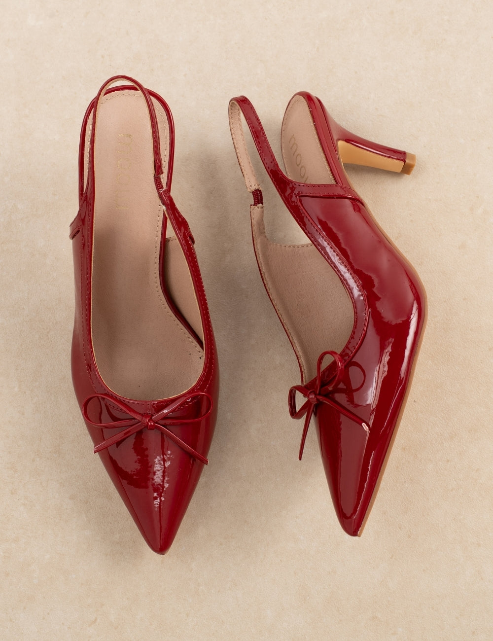 Slingback Cara Rouge verni