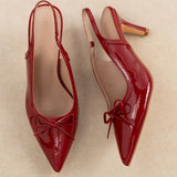 Slingback Cara Rouge verni