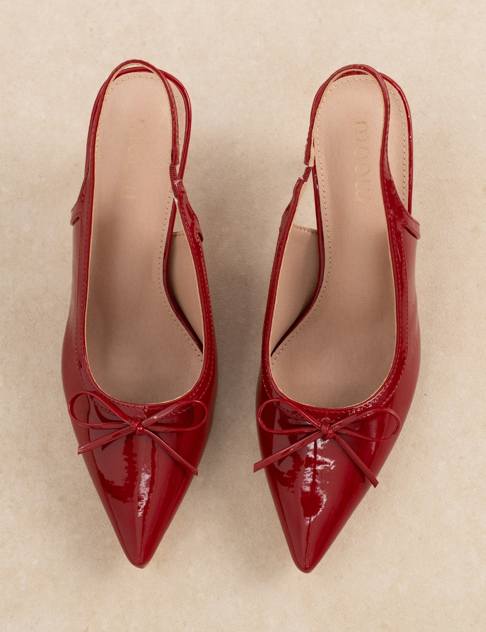 Slingback Cara Rouge verni