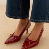 Slingback Cara Rouge verni