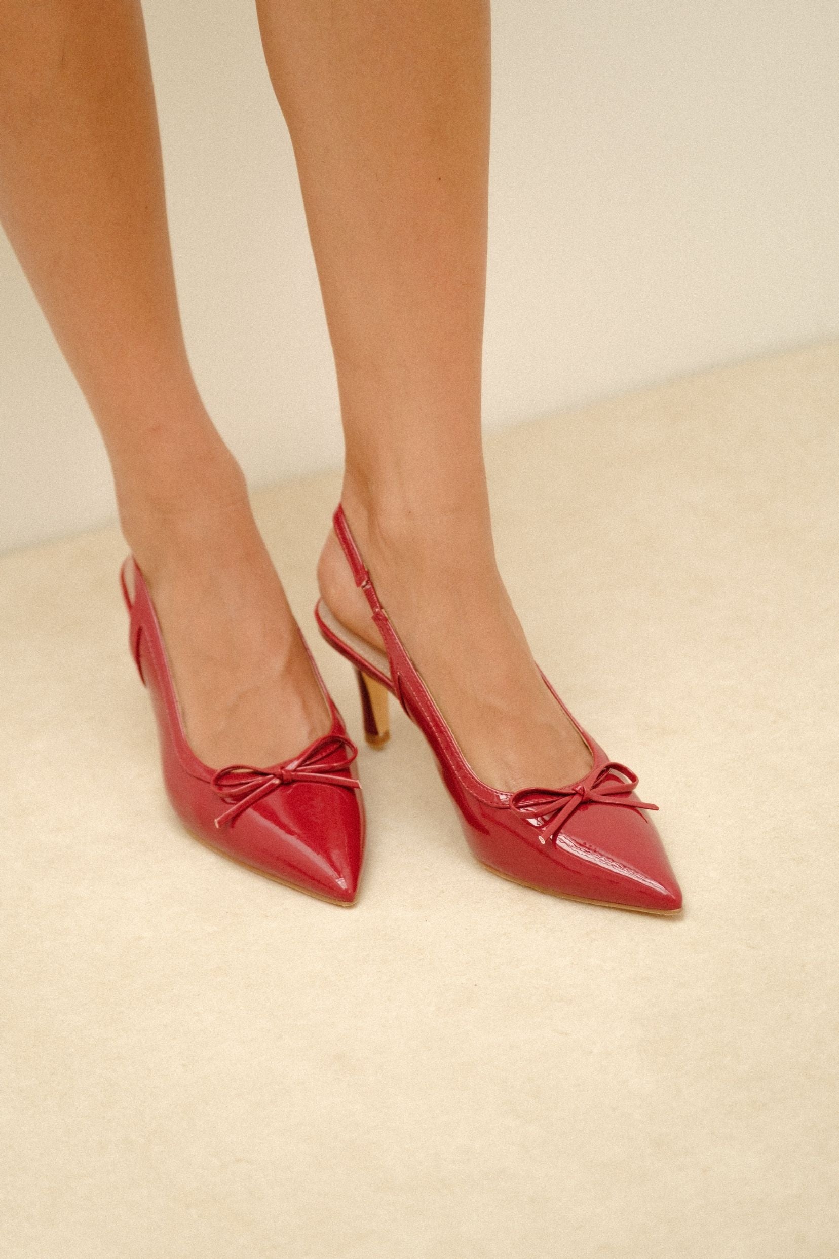Slingback Cara Rouge verni