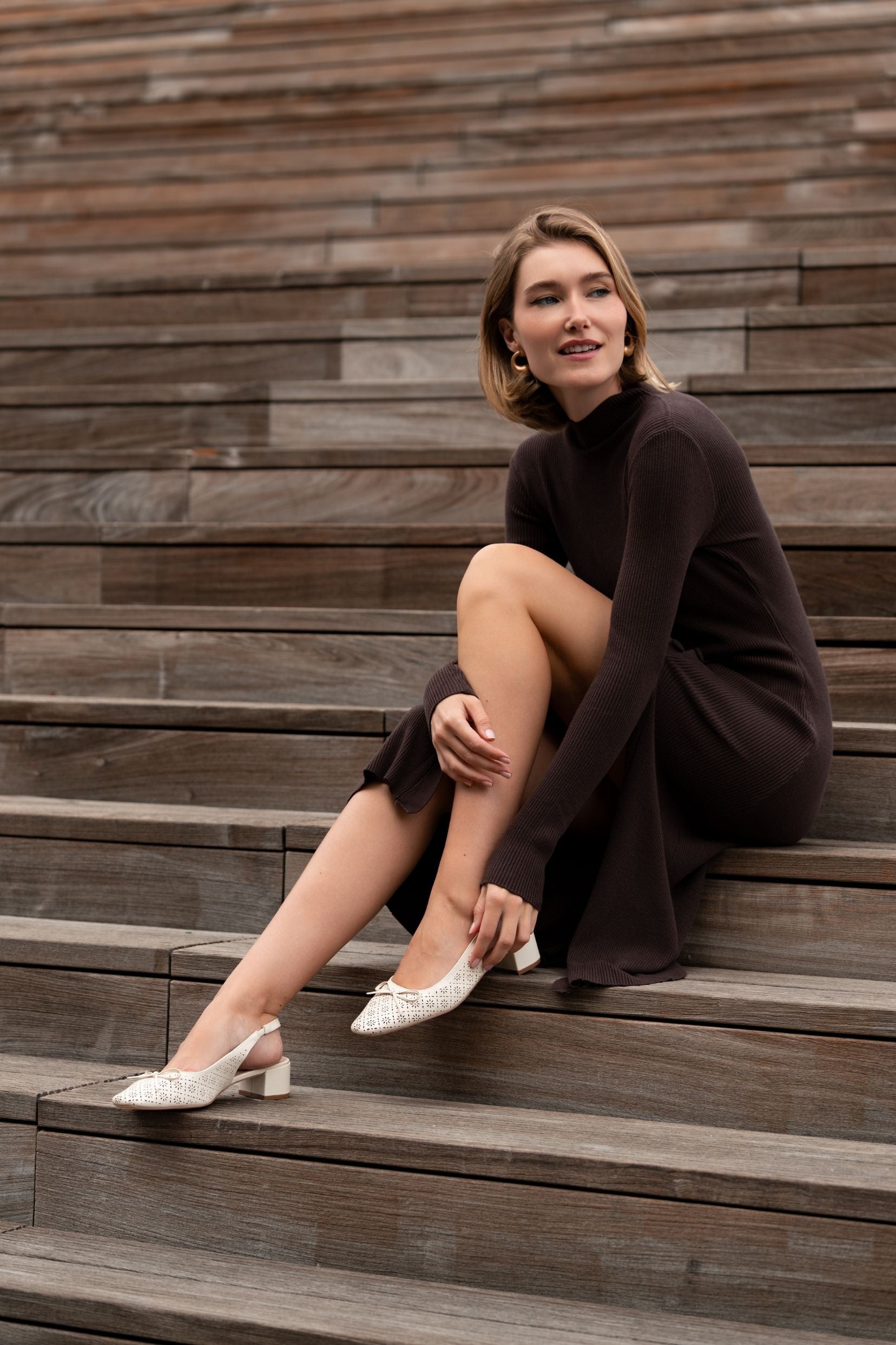 Slingbacks Léa Ivoire