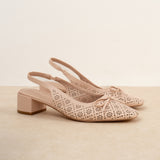 Slingback Léa Rose poudré