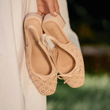 Slingback Léa Rose poudré
