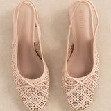 Slingback Léa Rose poudré