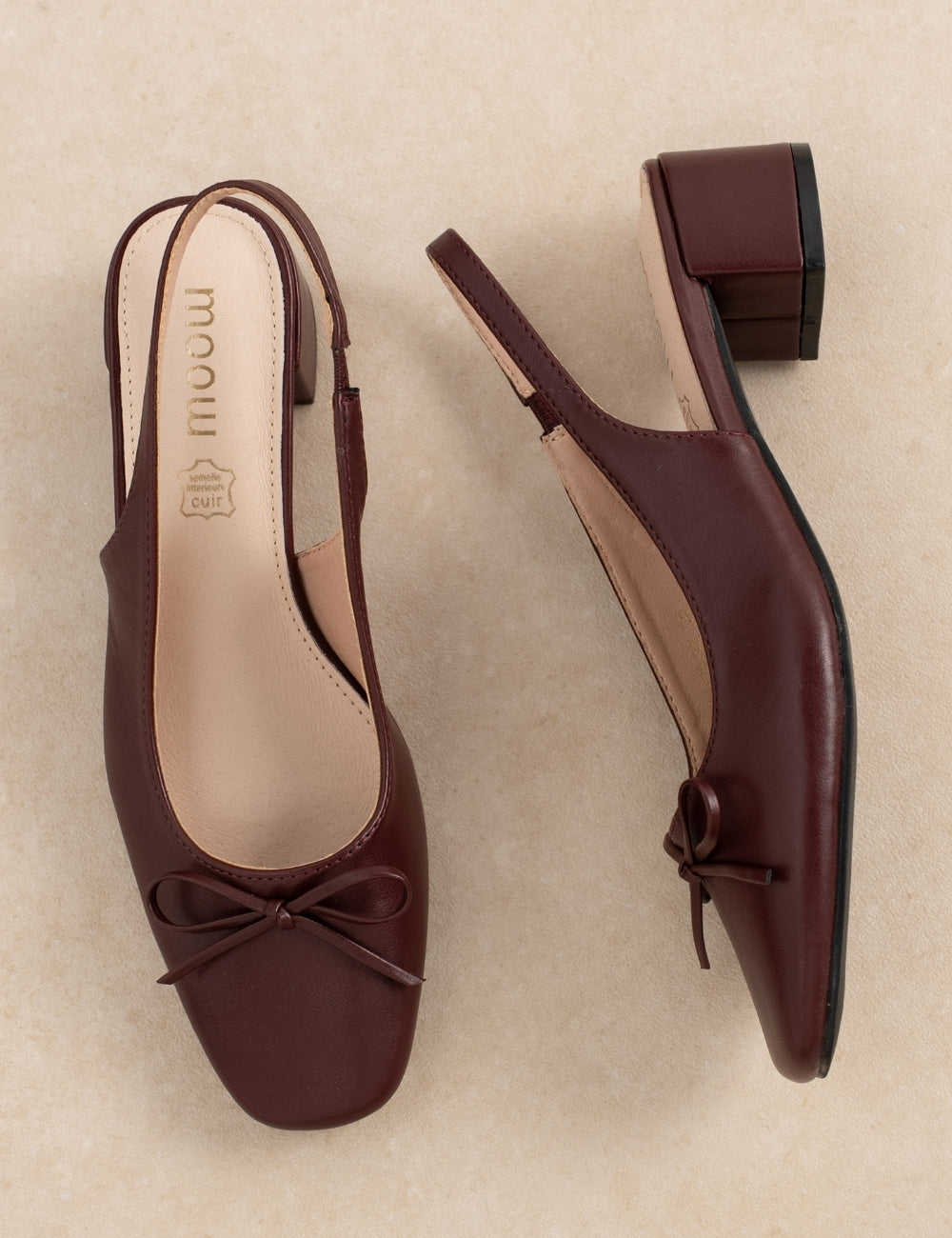 Slingback Zoé Bordeaux