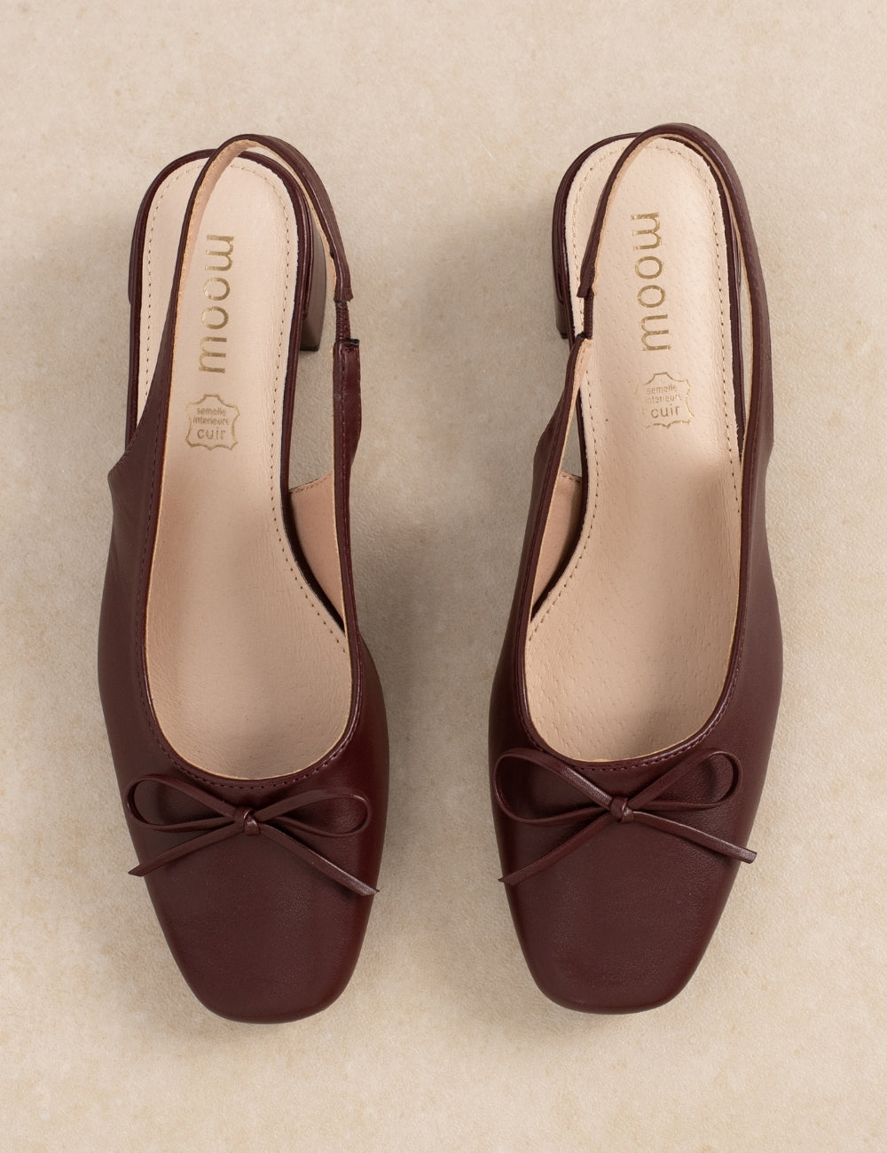 Slingback Zoé Bordeaux