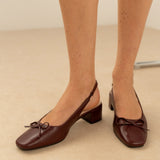 Slingback Zoé Bordeaux