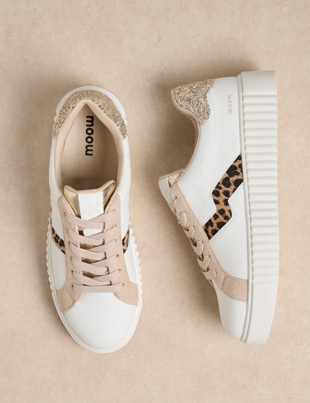 Sneaker Moxy Beige léopard