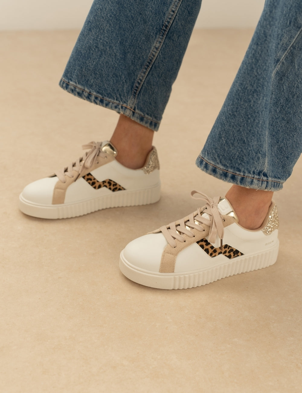 Sneaker Moxy Beige léopard