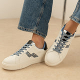 Sneaker Moxy Blanc bleu